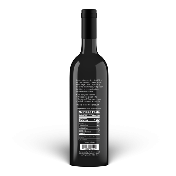 Oliwa z oliwek extra virgin - Blueprint by Bryan Johnson 750 ml