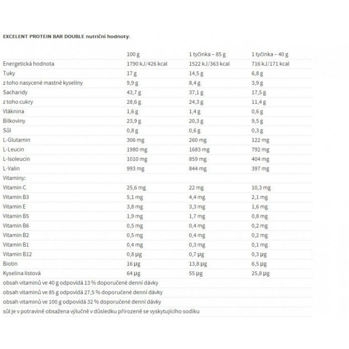 Baton białkowy Excelent 85 g - Nutrend 85 g - masło orzechowe