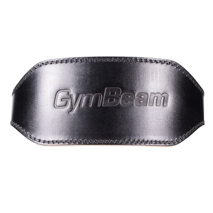 Skórzany pas do ćwiczeń Black - GymBeam L