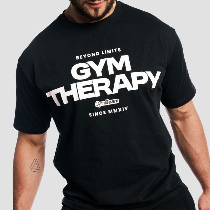 Koszulka Gym Therapy Black - GymBeam L