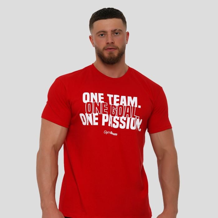 One Team T-shirt Red - GymBeam