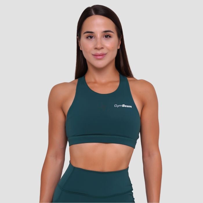 Biustonosz sportowy Ignite Dark Green - GymBeam S