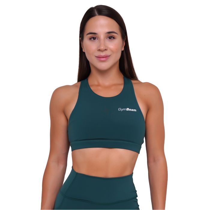 Biustonosz sportowy Ignite Dark Green - GymBeam S