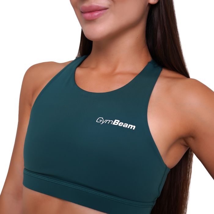Biustonosz sportowy Ignite Dark Green - GymBeam S