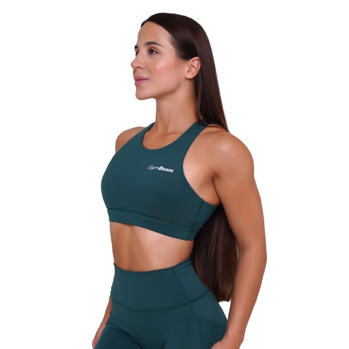Biustonosz sportowy Ignite Dark Green - GymBeam S