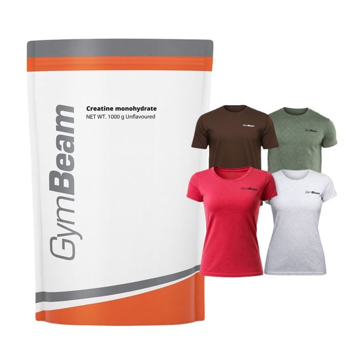 100% Monohydrat Kreatyny - GymBeam 1000 g - bez smaku - 01