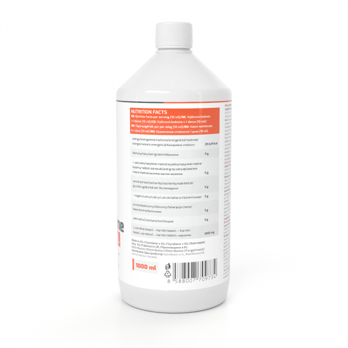 L-Karnityna - GymBeam 500 ml - pomarańczowy