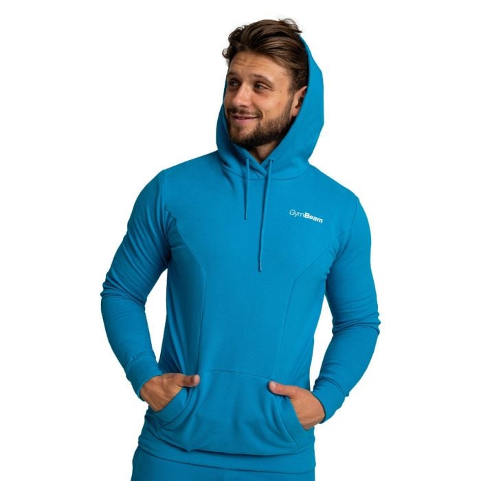 Bluza z kapturem Limitless Aquamarine - GymBeam XXL