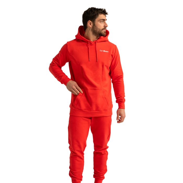 Bluza z kapturem Limitless Hot Red  - GymBeam XXL