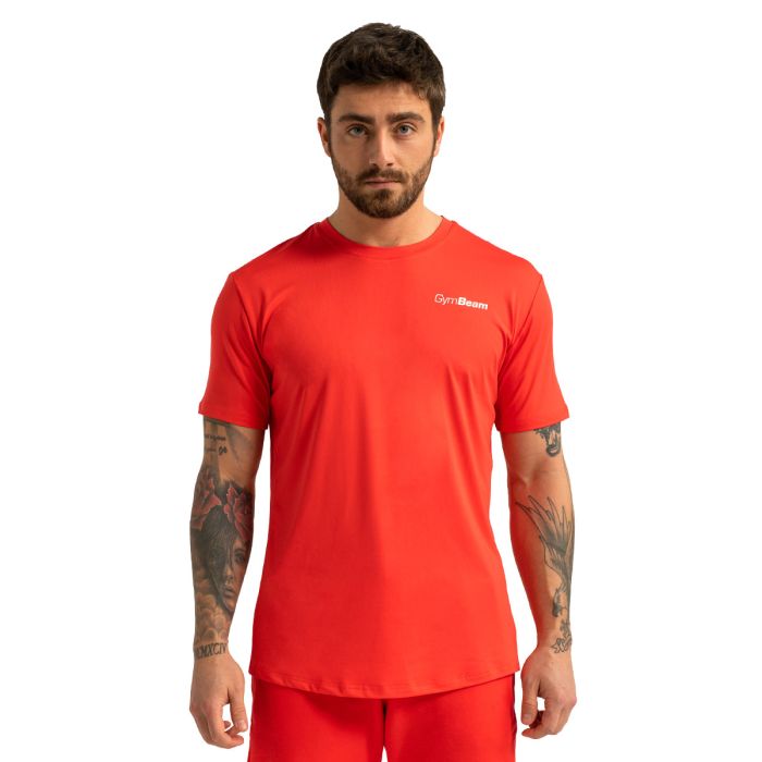 Koszulka sportowa Limitless Hot Red - GymBeam XXL