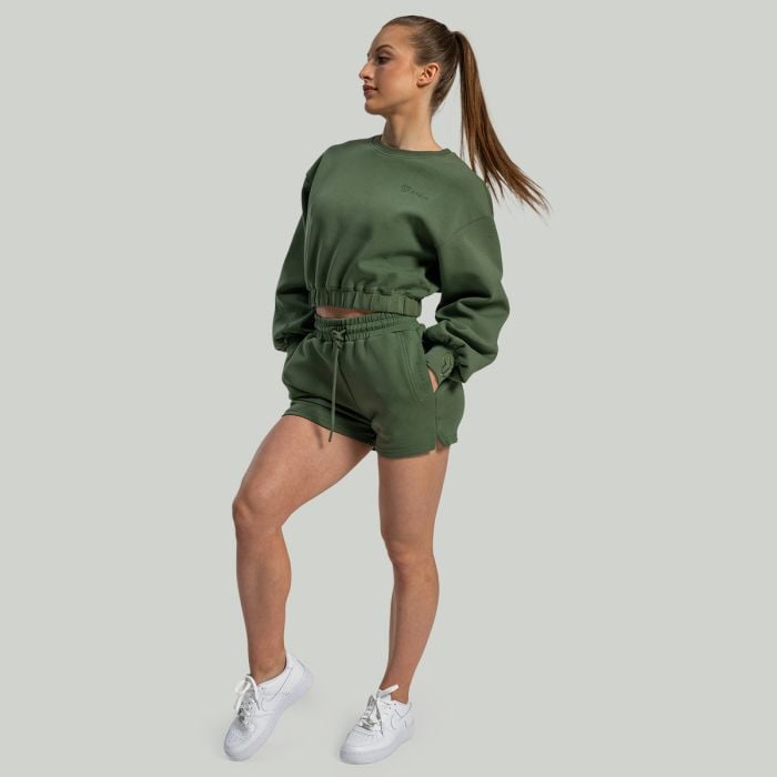 Damska Bluza Cropped Lunar Cedar Green - STRIX M