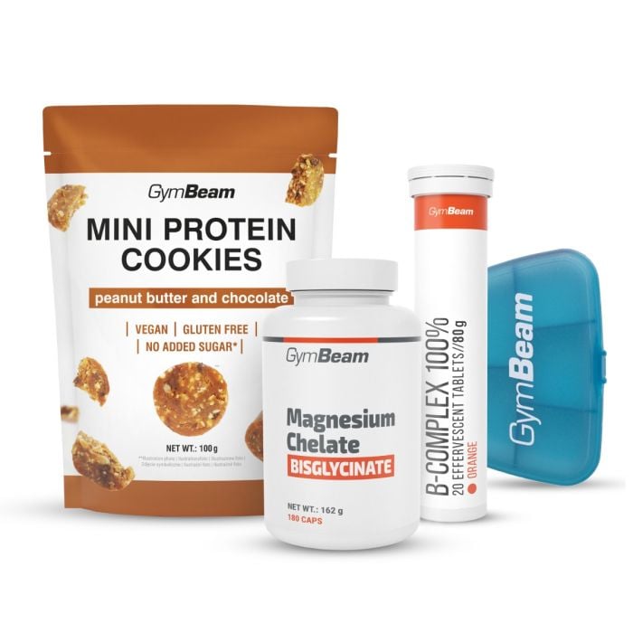 Chelat magnezu (bisglicynian) - GymBeam + PREZENTY 90 kaps