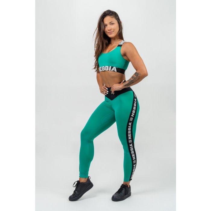 Biustonosz sportowy ICONIC Medium Support Green - NEBBIA XS