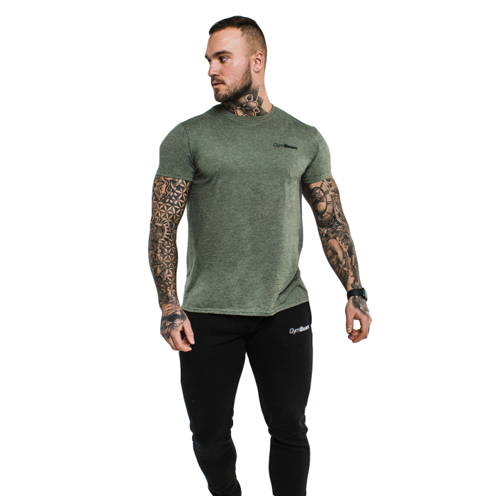 Koszulka Basic Heather Military - GymBeam L