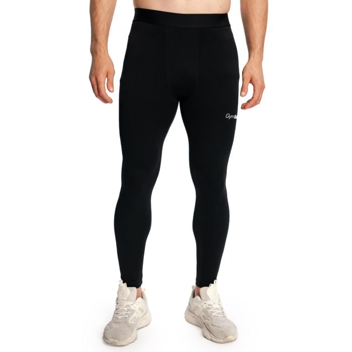 Męskie legginsy Combat Black - GymBeam L