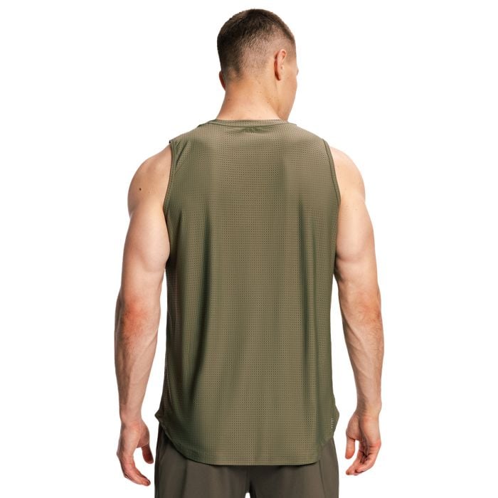 Męski Tank Top Combat Olive Grey - GymBeam L