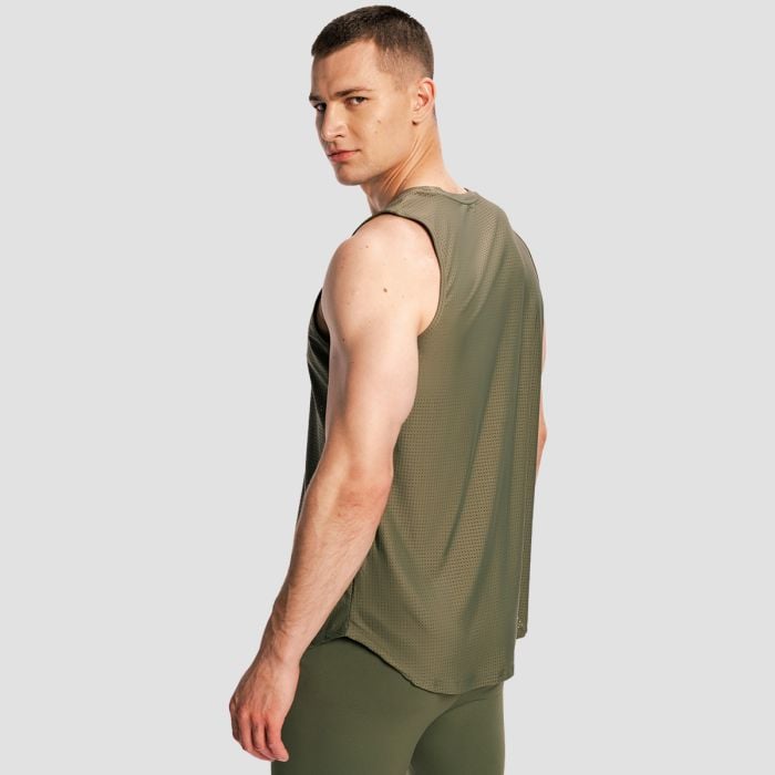 Męski Tank Top Combat Olive Grey - GymBeam L