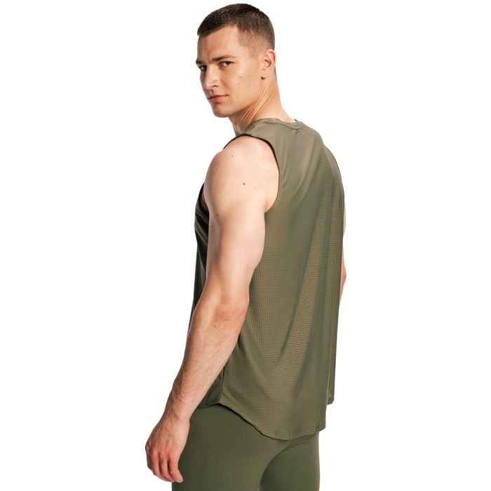 Męski Tank Top Combat Olive Grey - GymBeam L