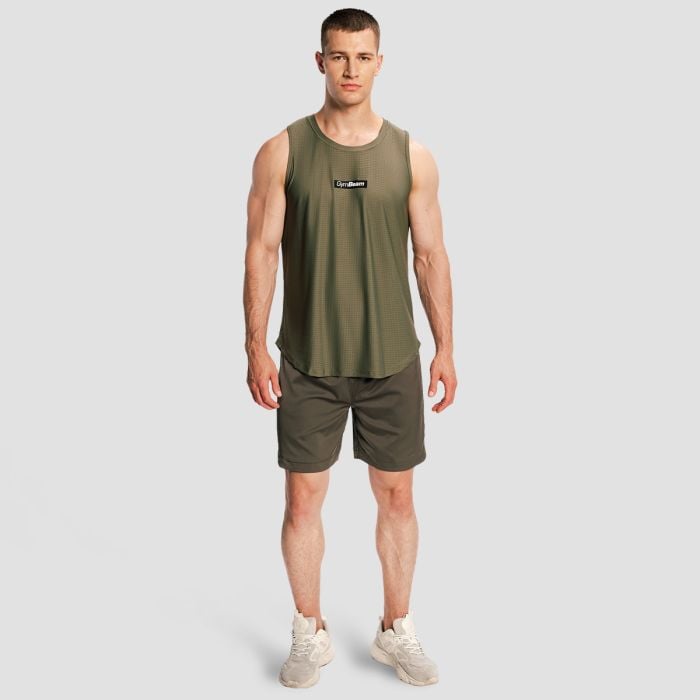 Męski Tank Top Combat Olive Grey - GymBeam L