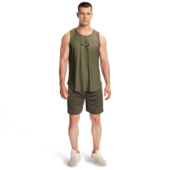 Męski Tank Top Combat Olive Grey - GymBeam L