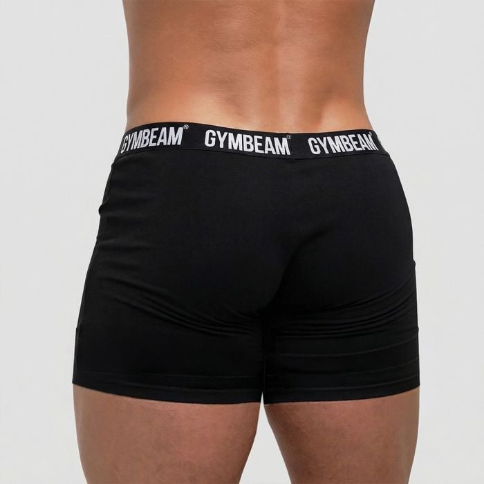 Męskie Bokserki FIT 3Pak Black - GymBeam XXXL