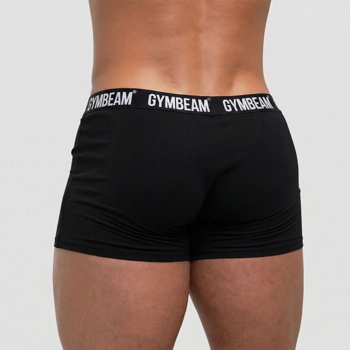 Męskie bokserki FIT Trunks 3-pak Black - GymBeam XXXL