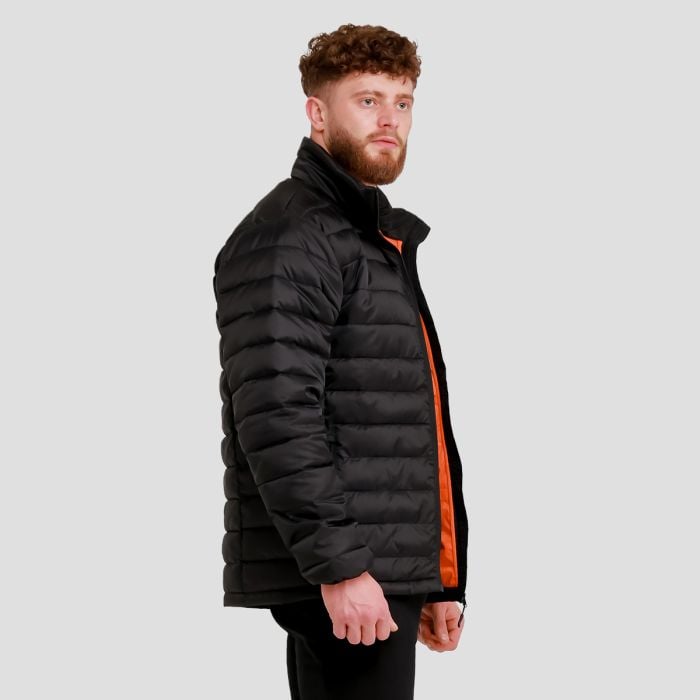 Męska kurtka Puffer Black/Orange - GymBeam L