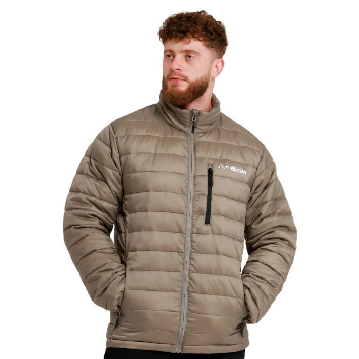 Męska kurtka Puffer Vetiver/Black - GymBeam XXL