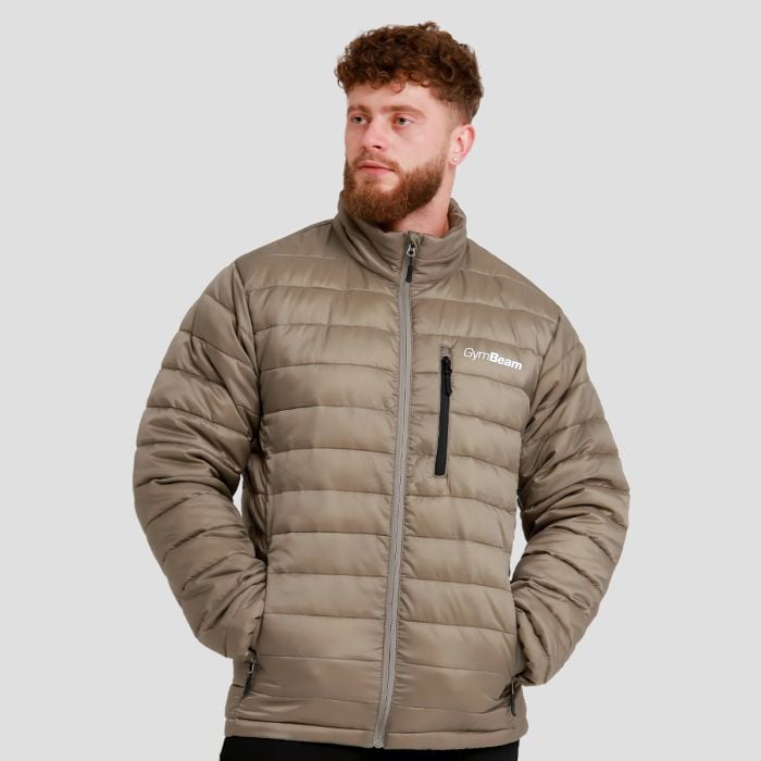 Męska kurtka Puffer Vetiver/Black - GymBeam XXL