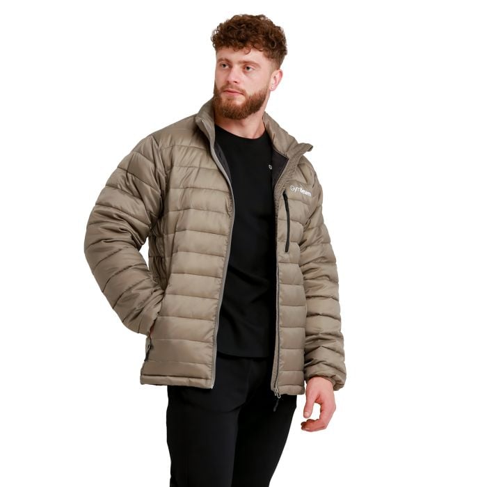 Męska kurtka Puffer Vetiver/Black - GymBeam XXL