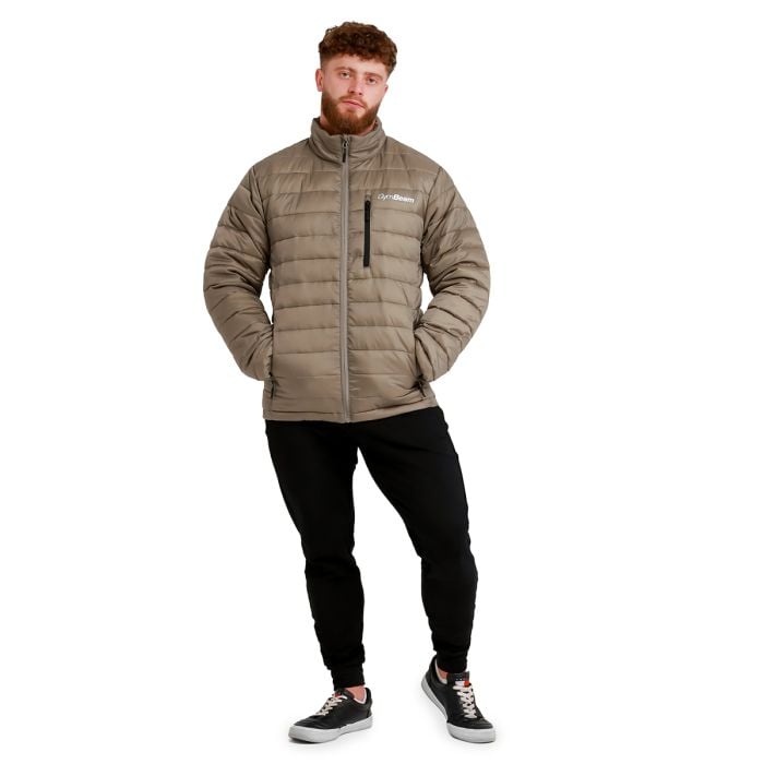 Męska kurtka Puffer Vetiver/Black - GymBeam XXL