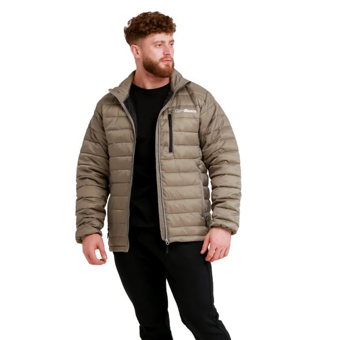 Męska kurtka Puffer Vetiver/Black - GymBeam XXL
