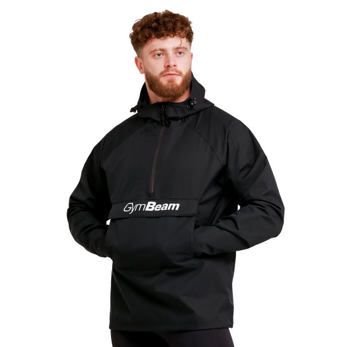 Męska kurtka przeciwdeszczowa Smock Black - GymBeam M