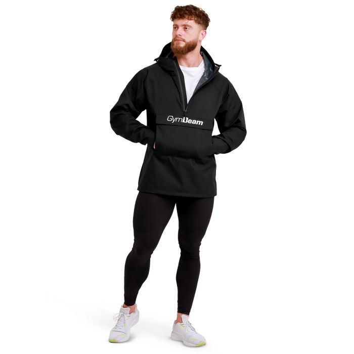 Męska kurtka przeciwdeszczowa Smock Black - GymBeam M