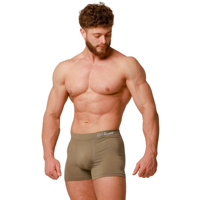 Bokserki męskie Seamless 2Pack Army - GymBeam L