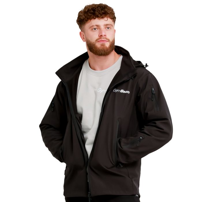 Męska kurtka Softshell Black - GymBeam L