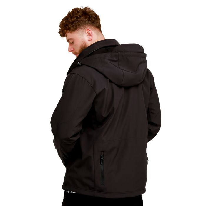 Męska kurtka Softshell Black - GymBeam L