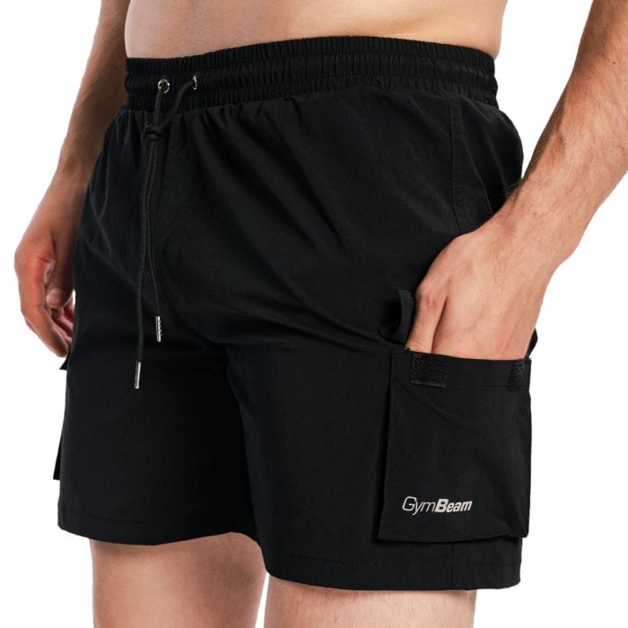 Męskie spodenki kąpielowe Cargo Black - GymBeam XXXL