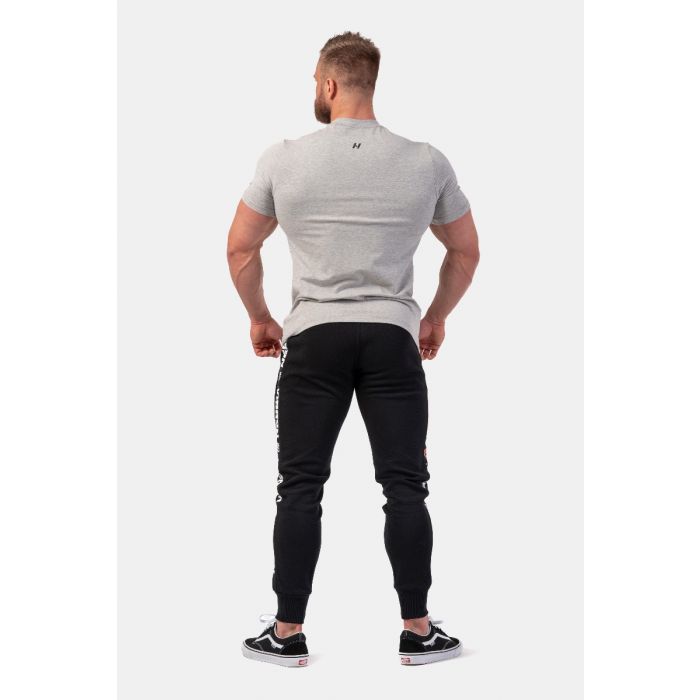 Męska koszulka Minimalist Logo Light Grey - NEBBIA XXL