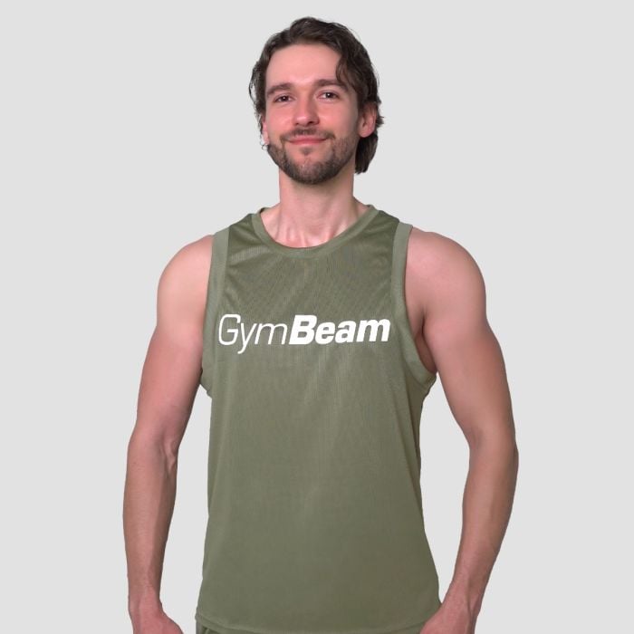 Tank Top Essence Mesh Green - GymBeam L