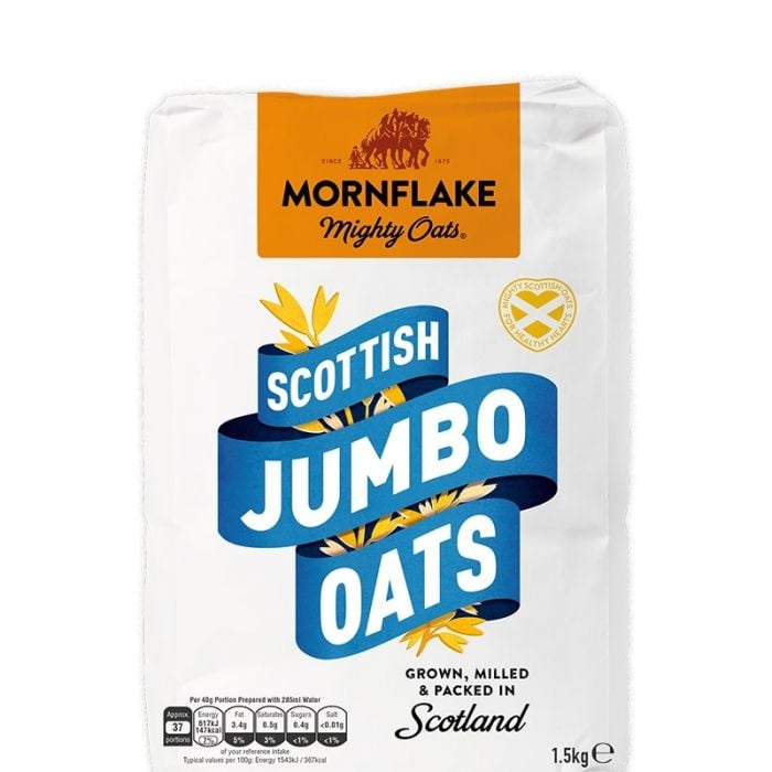 Pełnoziarniste płatki owsiane Scottish Jumbo Oats 1,5 kg - Mornflake