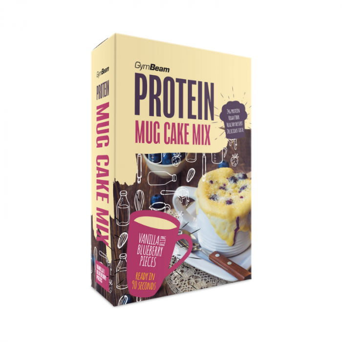 Protein Mug Cake Mix 500 g - GymBeam wanilia z kawałkami jagód