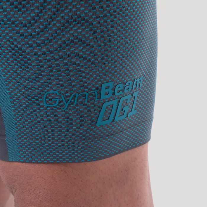 OG1 Bezszwowe szorty Grey/Blue - GymBeam XL