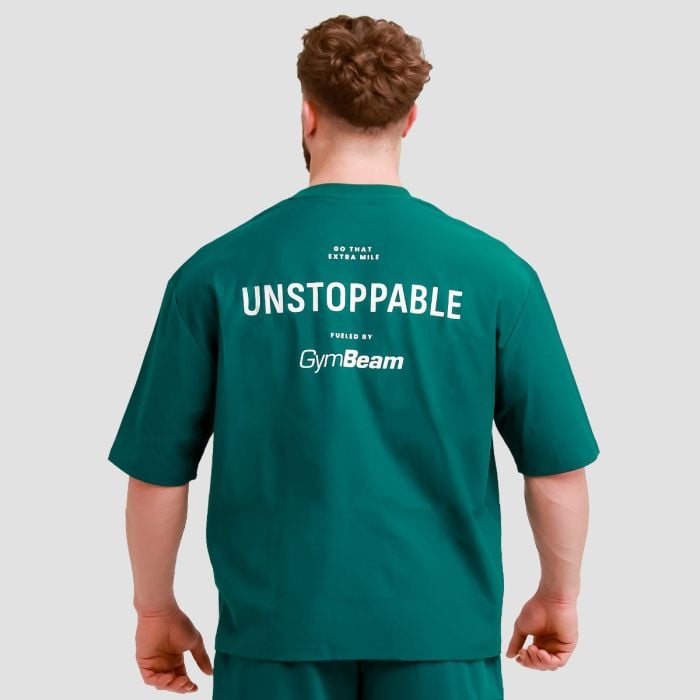 T-Shirt Oversized Unstoppable Green - GymBeam L