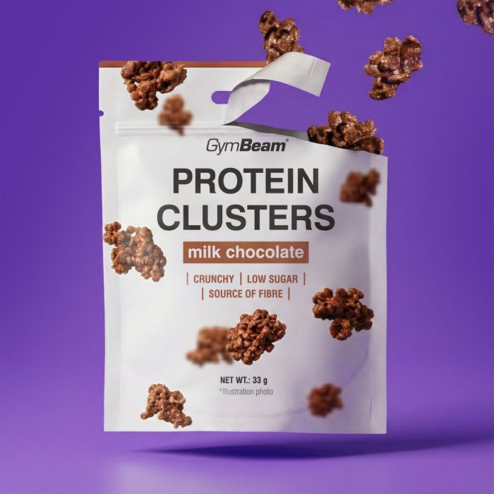 Protein Clusters - GymBeam 10 x 33 g - czekolada mleczna