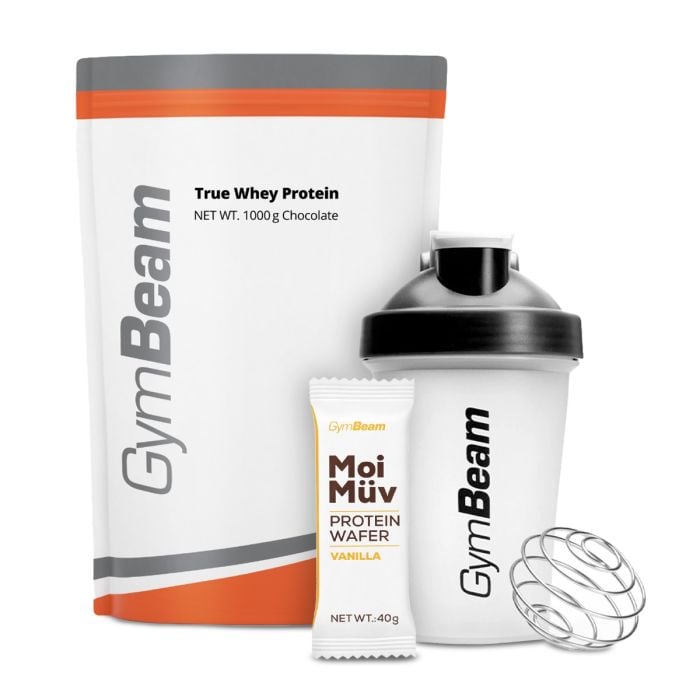 Białko serwatkowe True Whey - GymBeam 1000 g - biała czekolada - 00