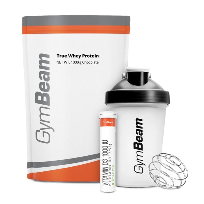 Białko serwatkowe True Whey - GymBeam 1000 g - biała czekolada - 00