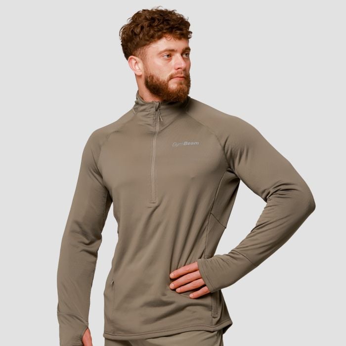 Bluza do biegania Pulse 1/2 Zip Vetiver - GymBeam L