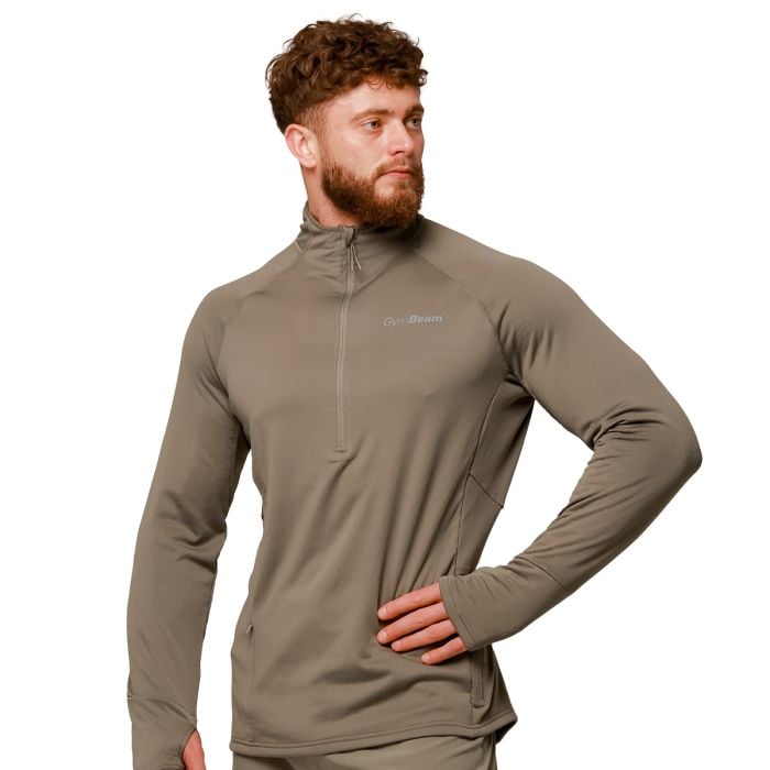 Bluza do biegania Pulse 1/2 Zip Vetiver - GymBeam L
