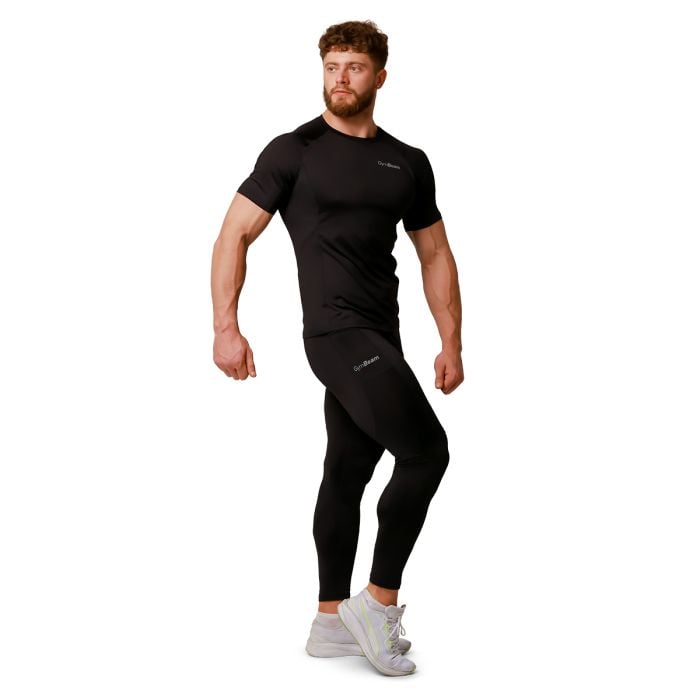 Legginsy do biegania Pulse Black - GymBeam L